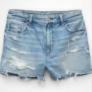 NEW! AMERICAN EAGLE Highest Rise 90's Boyfriend  Distressed Denim Jean Shorts 18